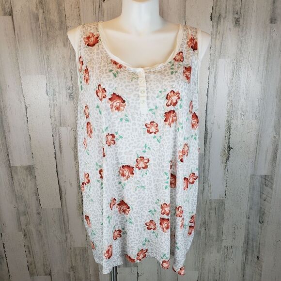 Torrid Henley Cotton Blend Tank Sz 5X - Picture 2 of 8